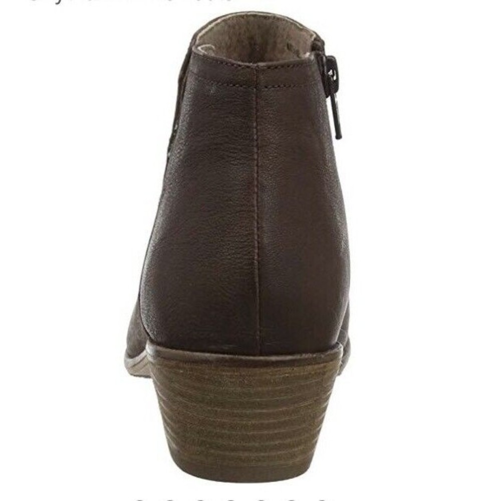 New Fatface Women Leather Brown Chelsea Boots size 10 Eu 41chunky mid heel - Picture 4 of 6